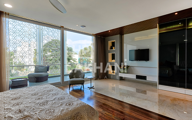 Tiberwal's Residence living room interior design