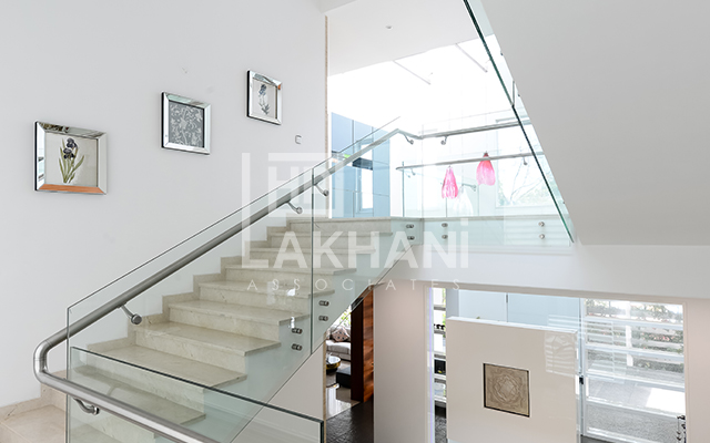 beautiful indoor stairs design by HP Lakhani Associates